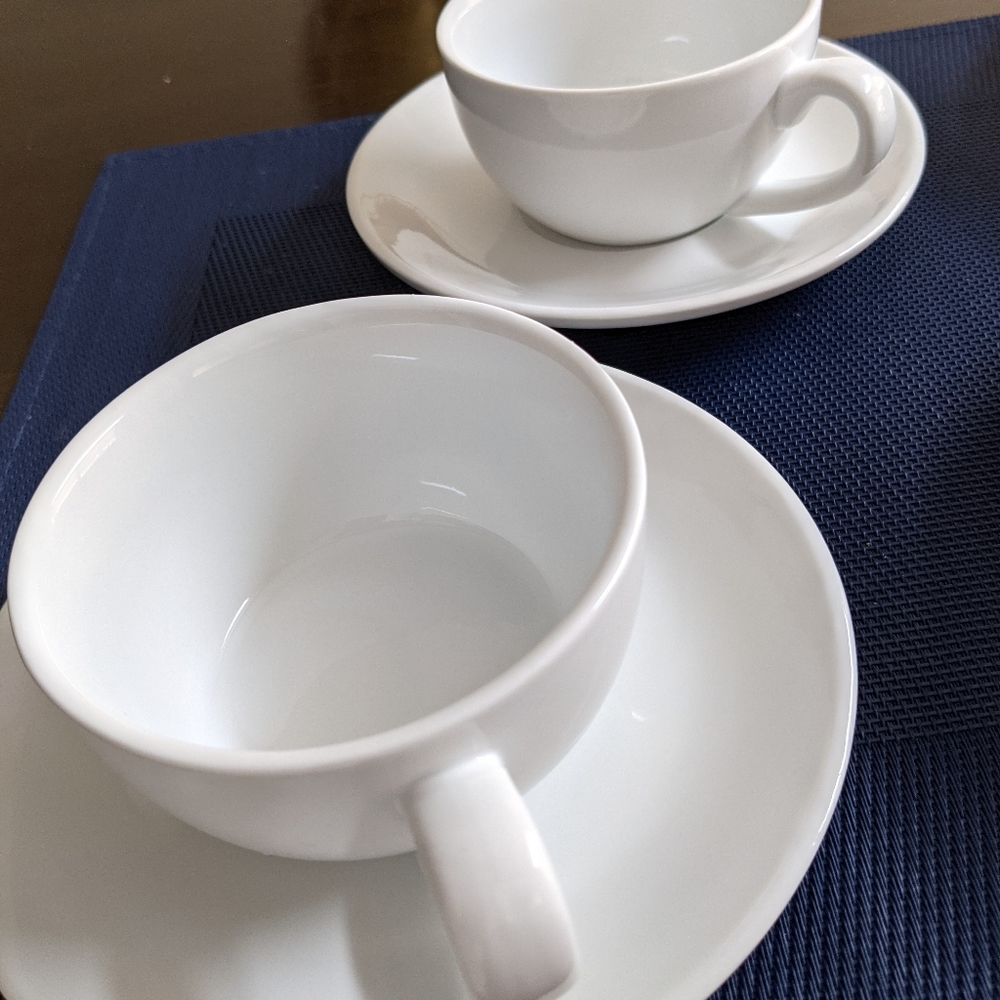 Set of 4 Cappuccino Mug & Saucer